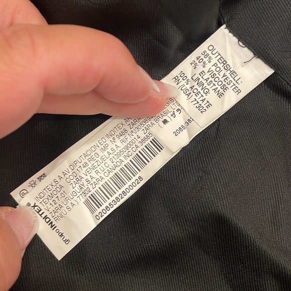 Zara shiny cinched waist blazer Sz Small - Picture 8 of 9